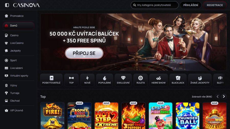 Snímek obrazovky — Casinova